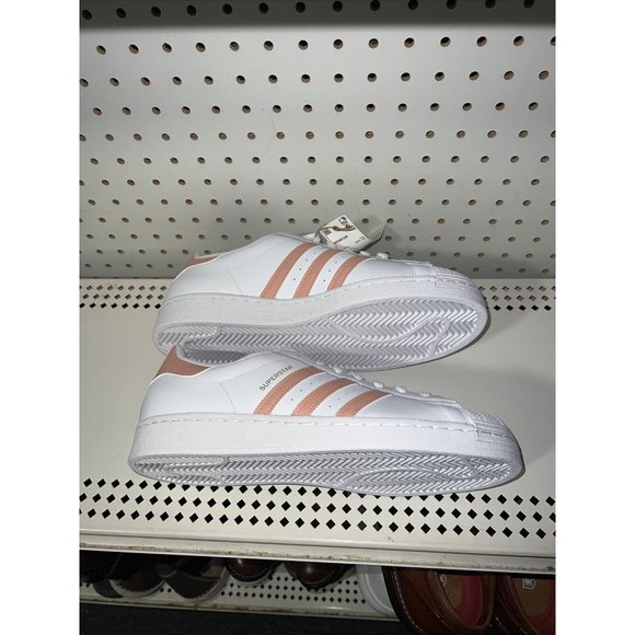 Adidas Superstar Mens Leather Athletic Lifestyle Shoes Size 10 White Blush - Picture 5 of 8